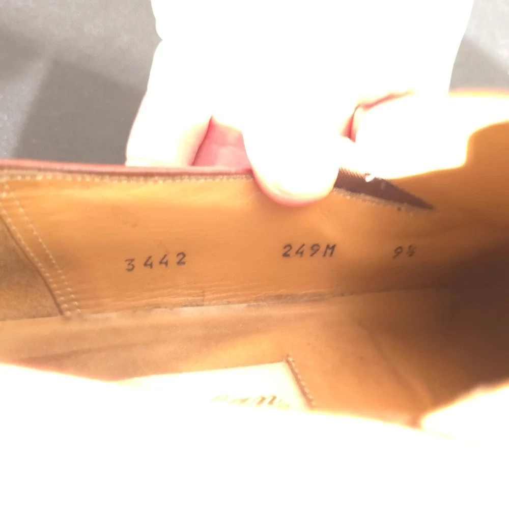 Mezlan 3442 Loafers Mens 9.5 Brown Leather Brogue Square Toe Slip On Spain Dress